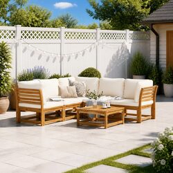 Garden Lounge Set Specifications: 6-Piece Modular Sofa