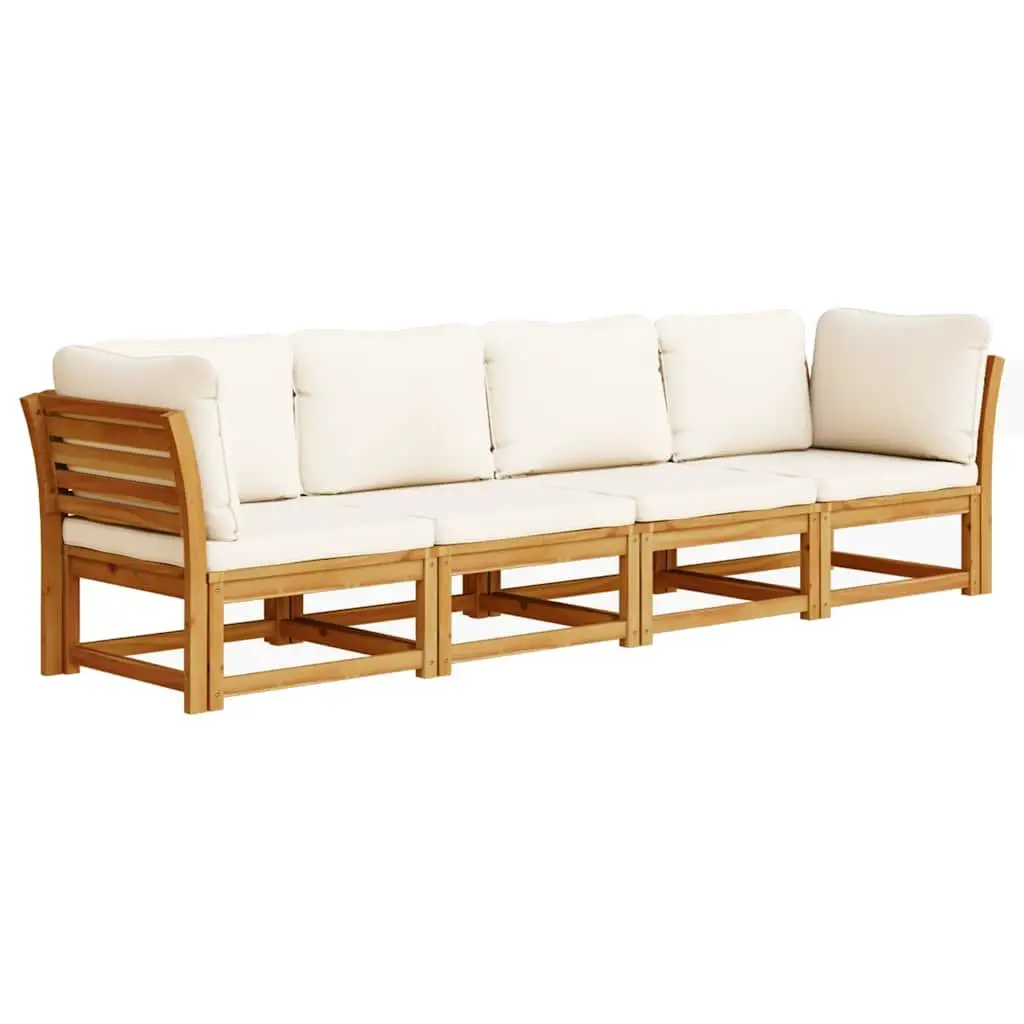 4-Piece Garden Lounge Set in Brown