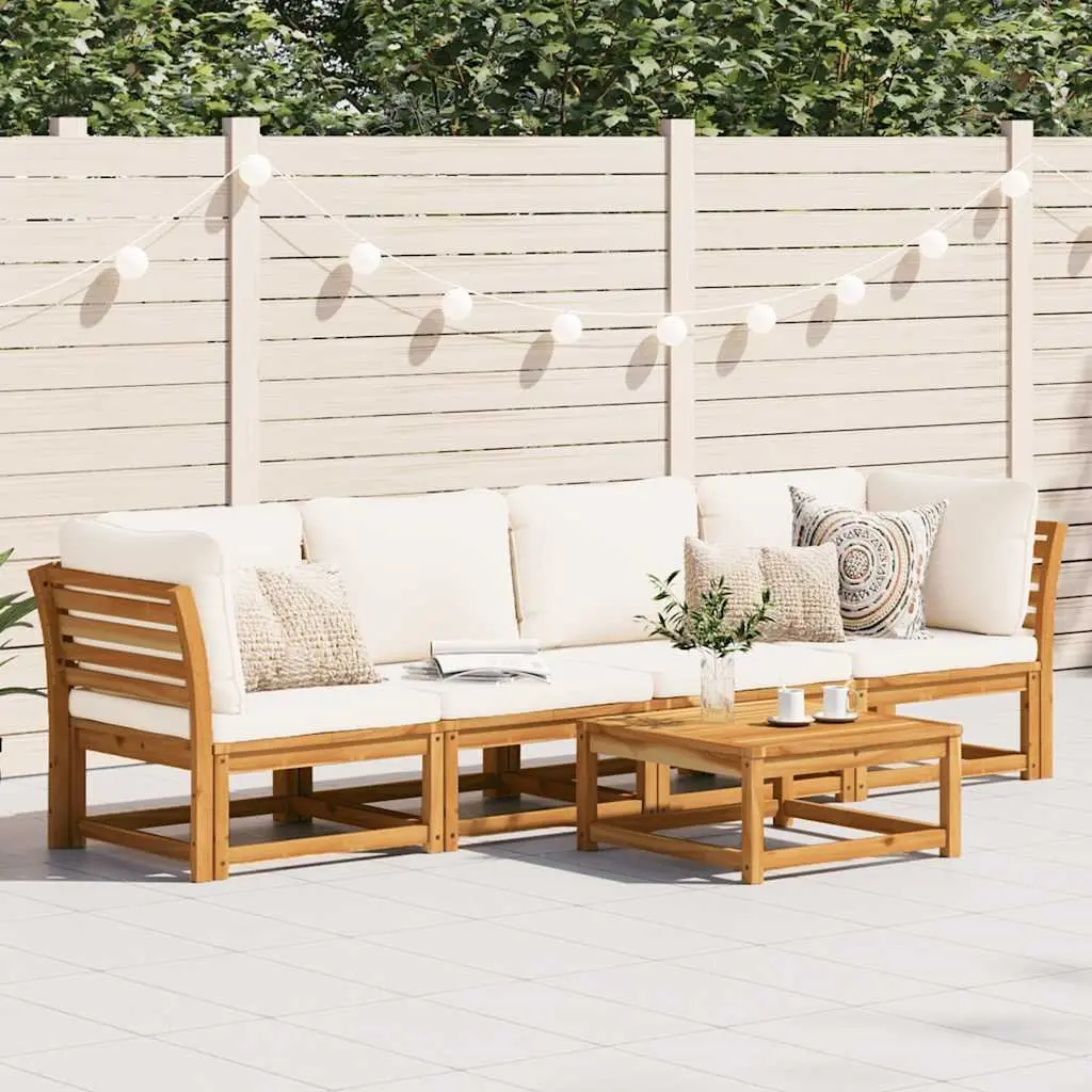 4-Piece Garden Lounge Set in Brown