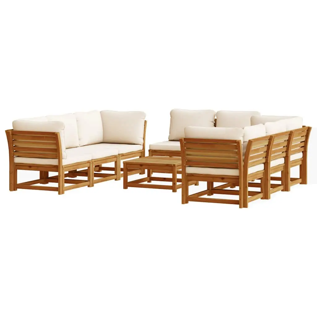 Acacia Wood Outdoor Sectional Sofa Set