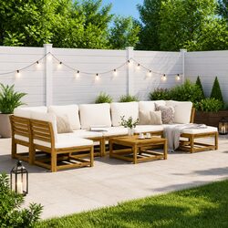 Specifications of 8-Piece Garden Lounge Set with Cushions