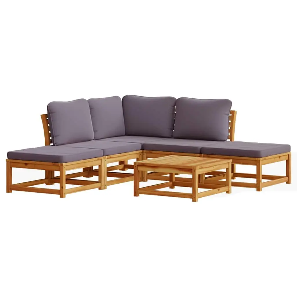 6-Piece Garden Lounge Set in Solid Wood