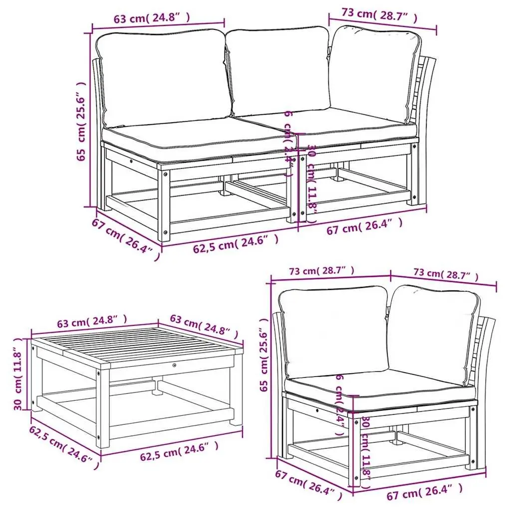 6-Piece Outdoor Lounge Set