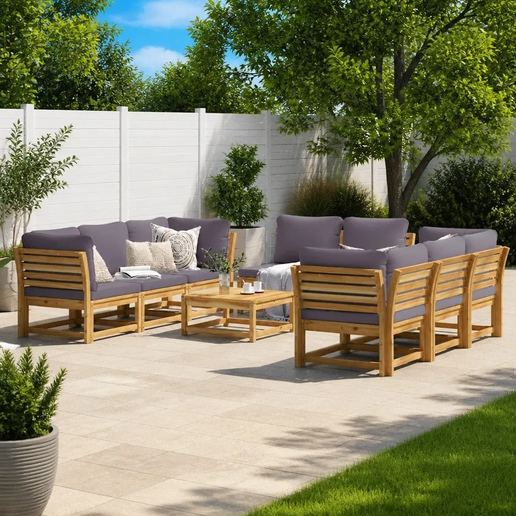 9-Piece Modular Outdoor Lounge Set