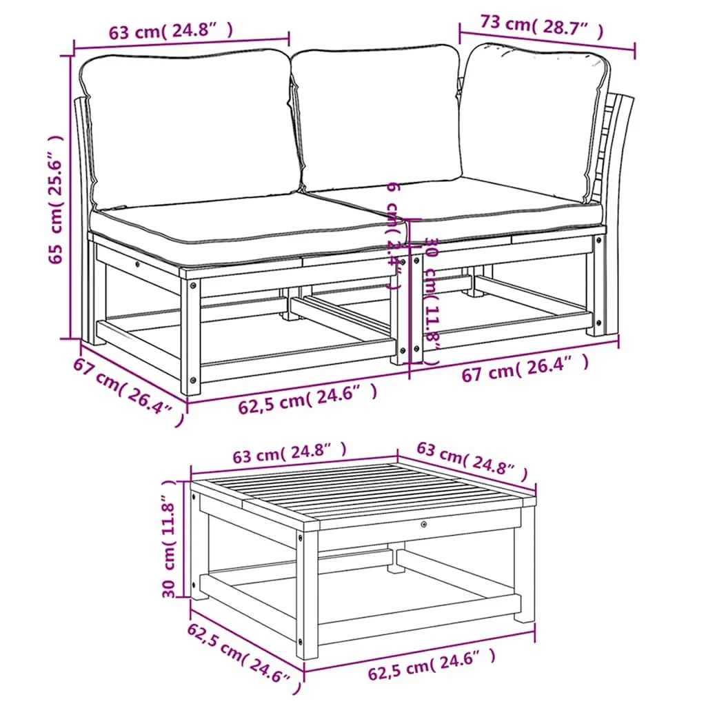 9-Piece Modular Outdoor Lounge Set