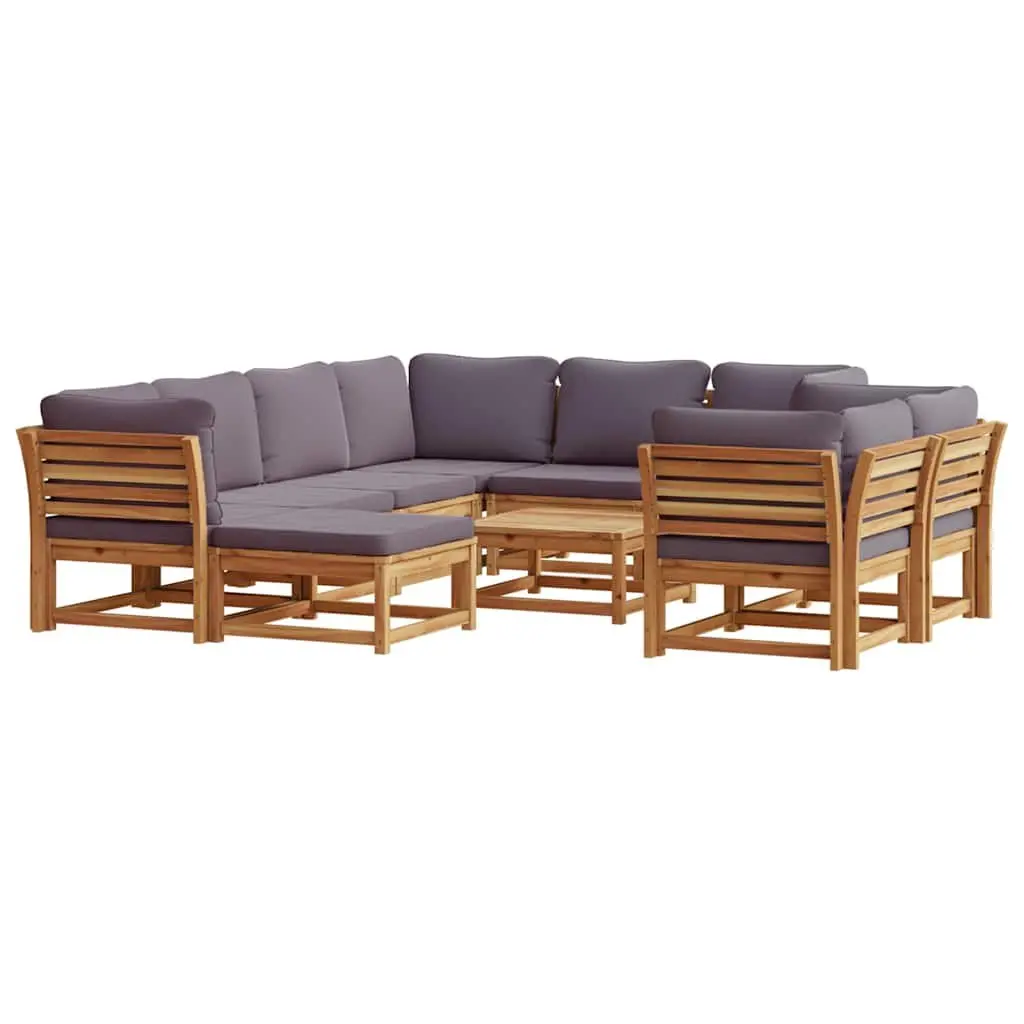 10 Piece Outdoor Sectional Sofa Set Garden Lounge Acacia Wood