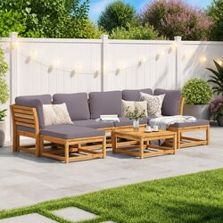 Factual Overview: 7 Piece Garden Lounge Set with Cushions