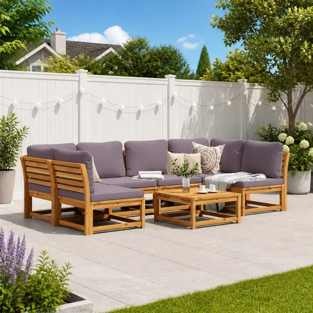 7 Piece Outdoor Sectional Sofa Set