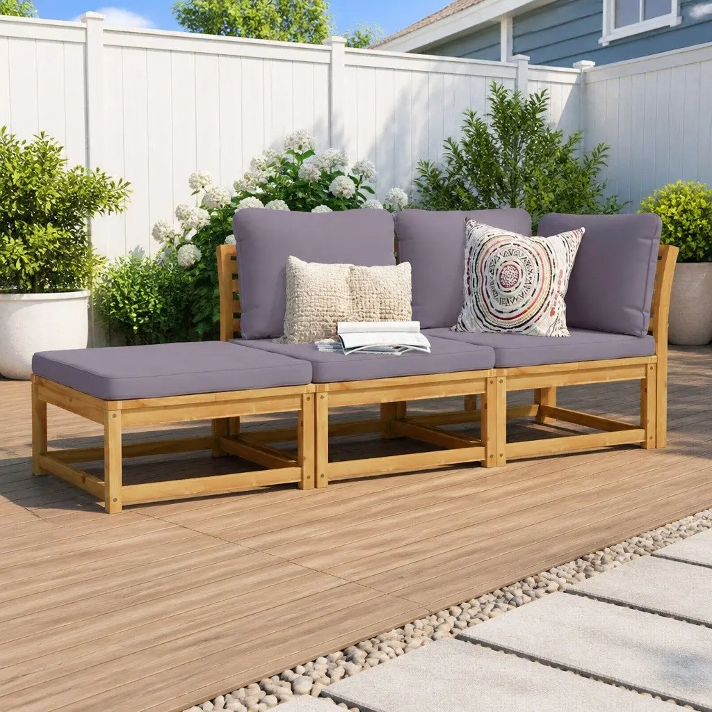 3-Piece Modular Outdoor Sofa Lounge Set