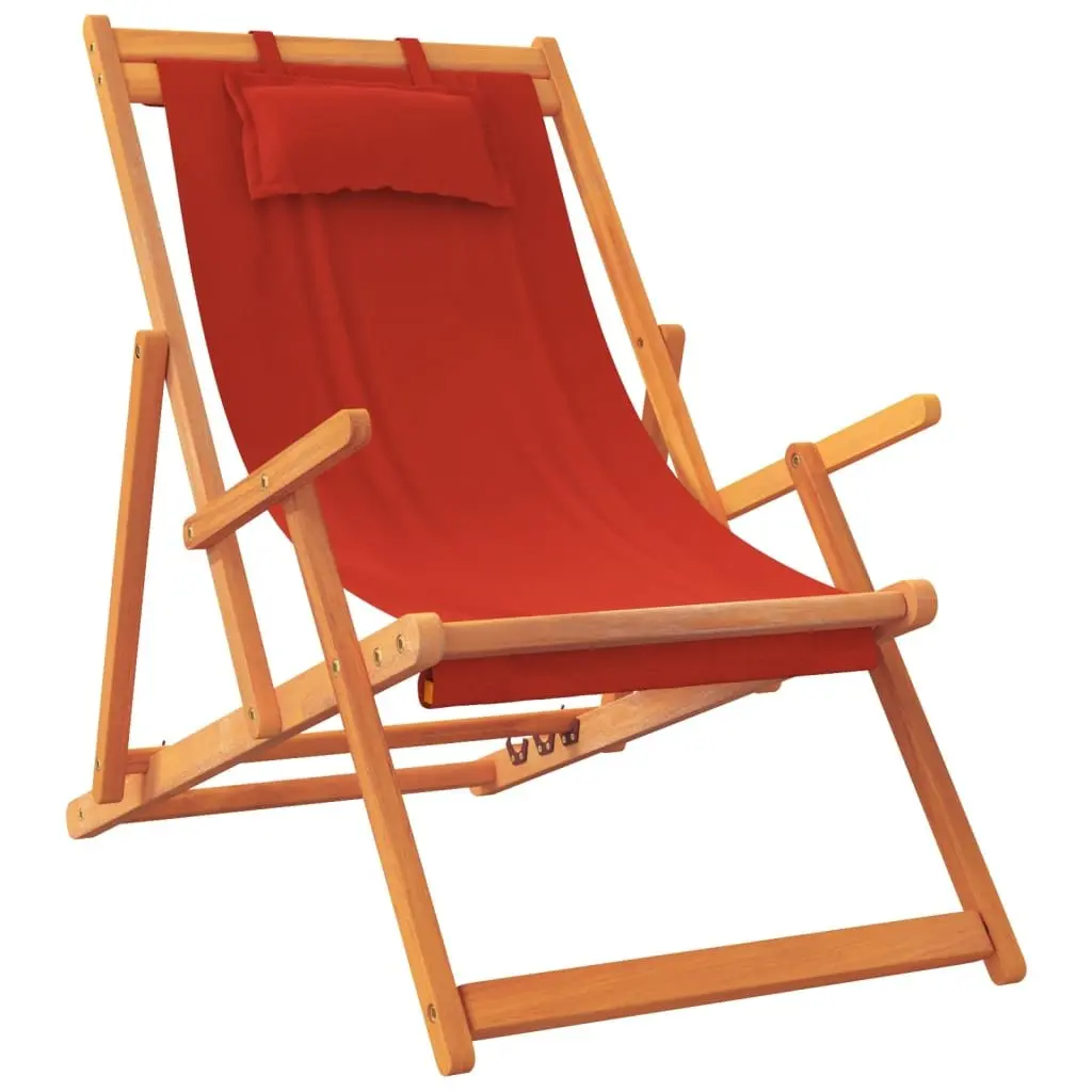 Red Folding Beach Chairs
