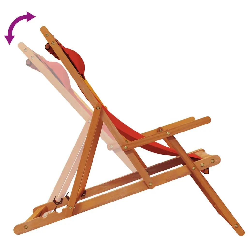Red Folding Beach Chairs