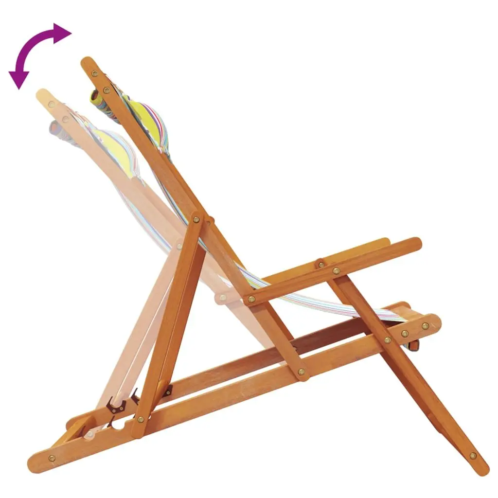 Folding Beach Chairs Set of 2, Multicolour