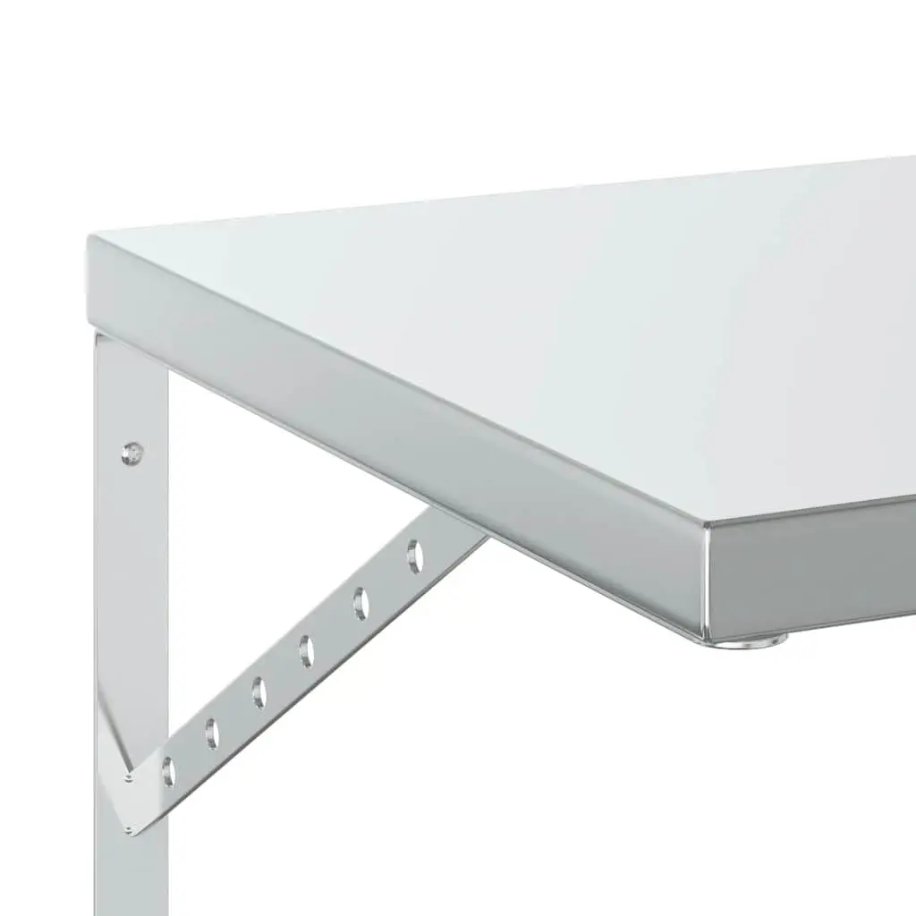 Wall Shelves 2 pcs 100x40 cm Stainless Steel Floating Storage Display Shelf