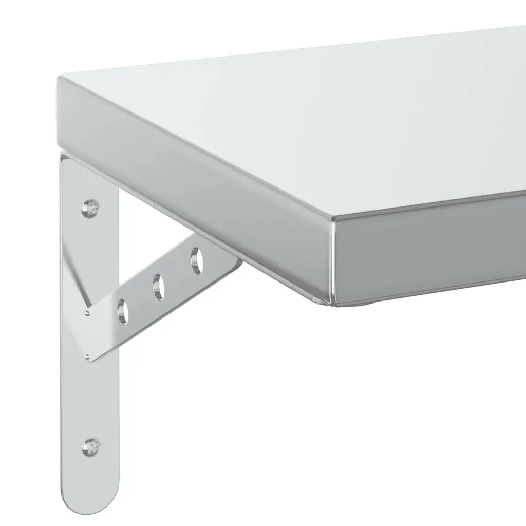 Silver Wall Shelves 2 pcs 100x23.5 cm