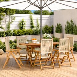 Specifications for Outdoor Reclining Garden Chairs Set (6 pcs)