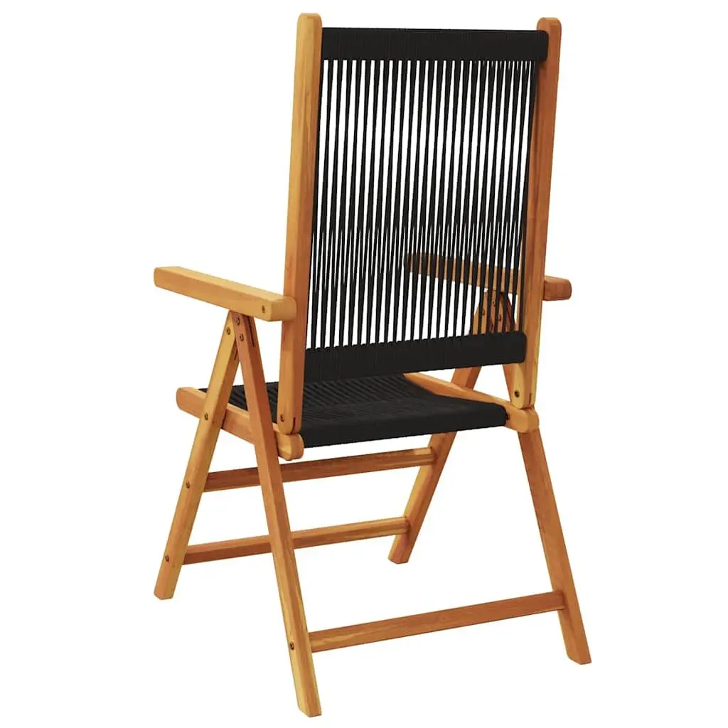 6 Foldable Acacia Wood Garden Recliners