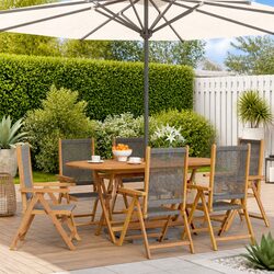 Specifications of 6 Reclining Garden Chairs in Grey