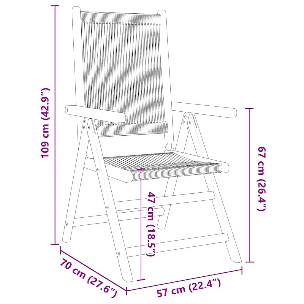 Reclining Outdoor Chairs Set 6 Piece Garden Patio Furniture Grey Wood