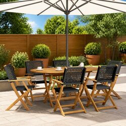 Folding Garden Chairs Set of 6 – Dimensions & Materials Listed