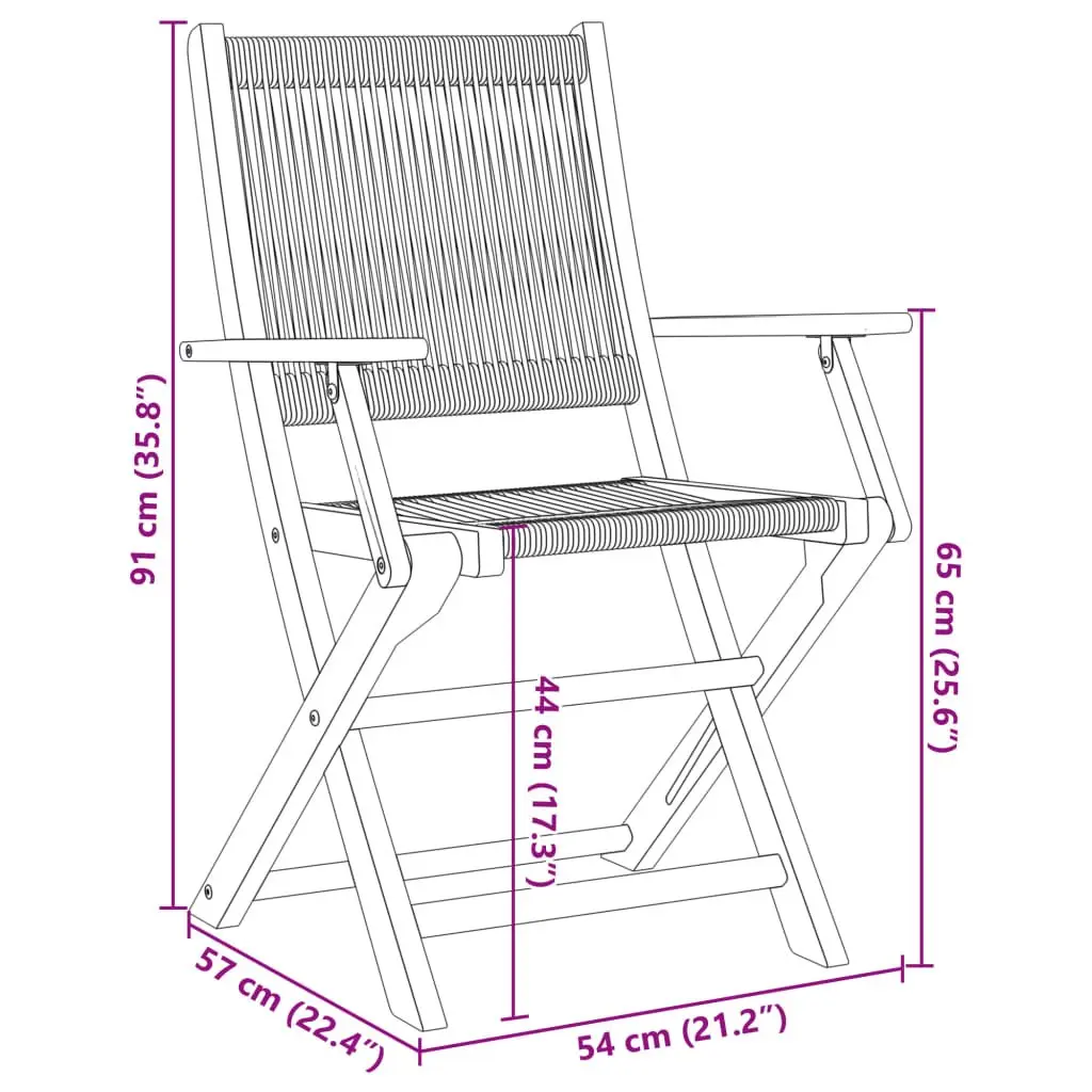 Folding Garden Chairs Outdoor Beige Solid Wood Acacia 4 Piece