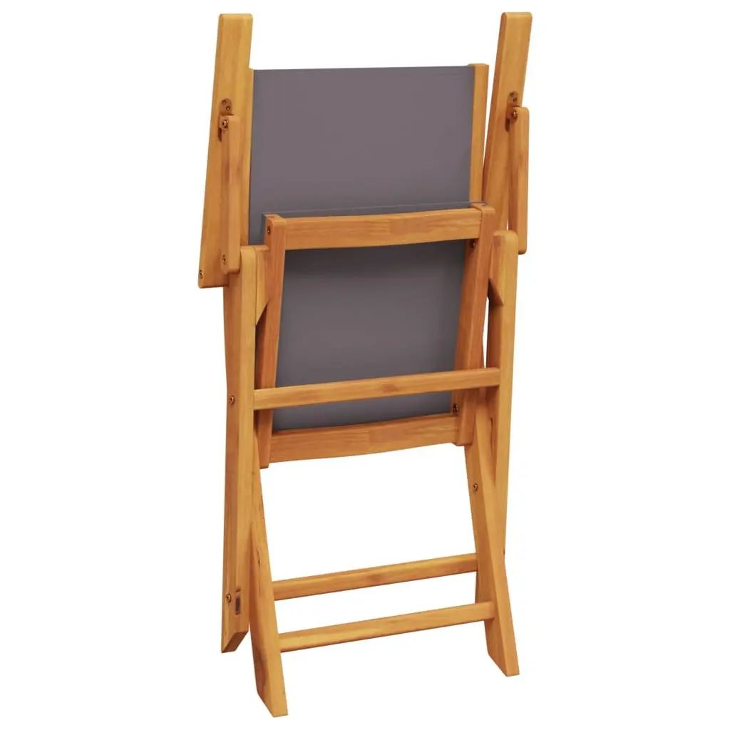 Folding Garden Chairs Set 8 pcs Anthracite Outdoor Seating Patio Furniture