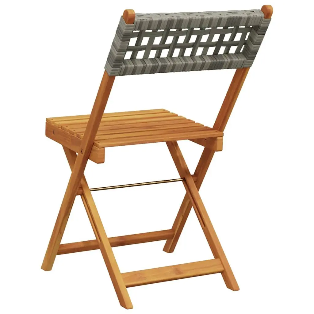 Folding Garden Chairs Outdoor Seating 8 Piece Grey