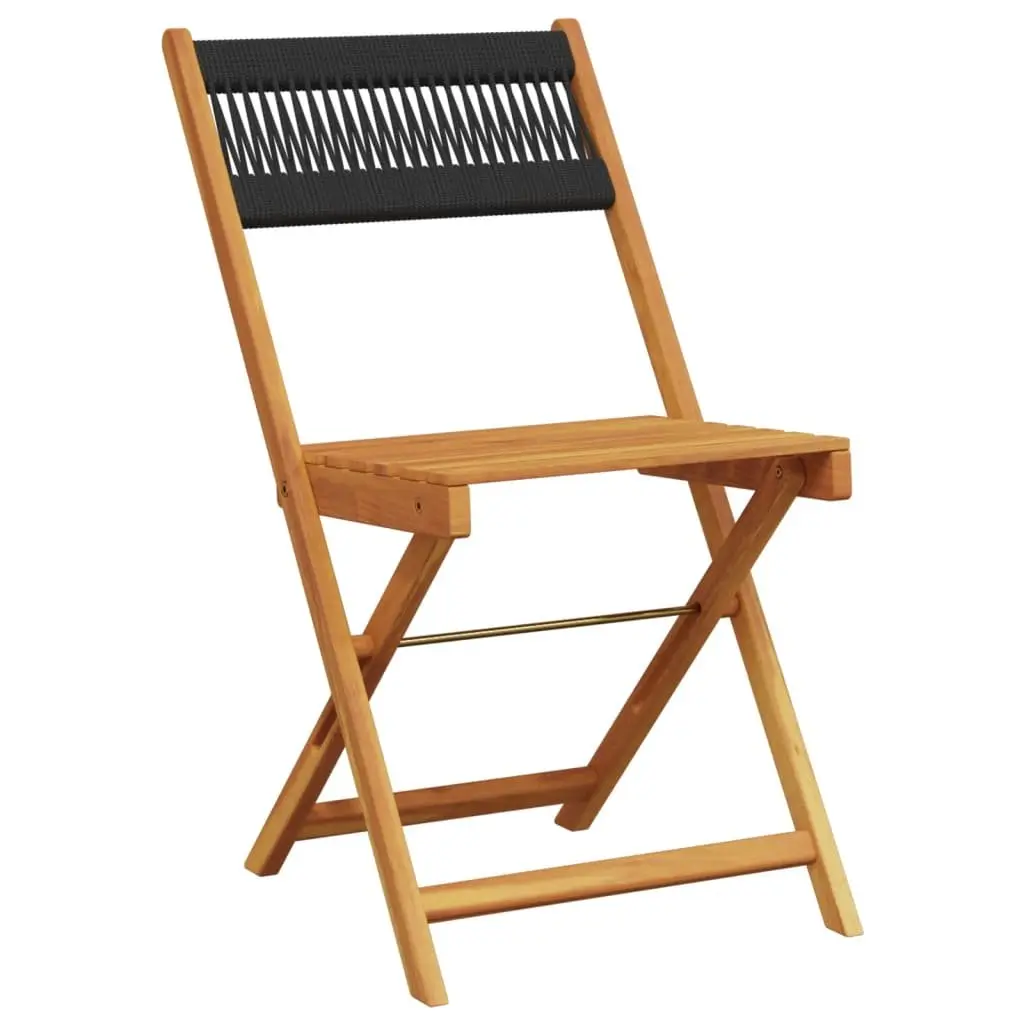 6 Black Folding Garden Chairs for Outdoor Use