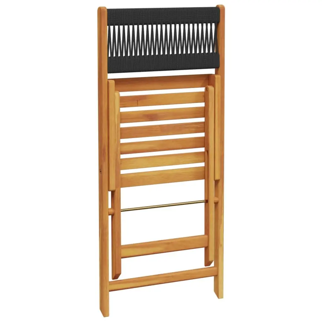 6 Black Folding Garden Chairs for Outdoor Use