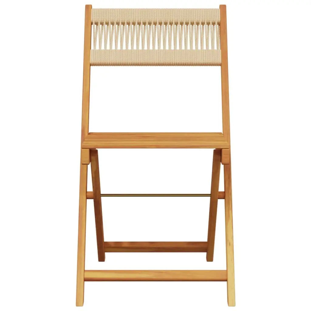 Folding Garden Chairs 4 pcs Beige Outdoor Seating Portable Patio Furniture Set