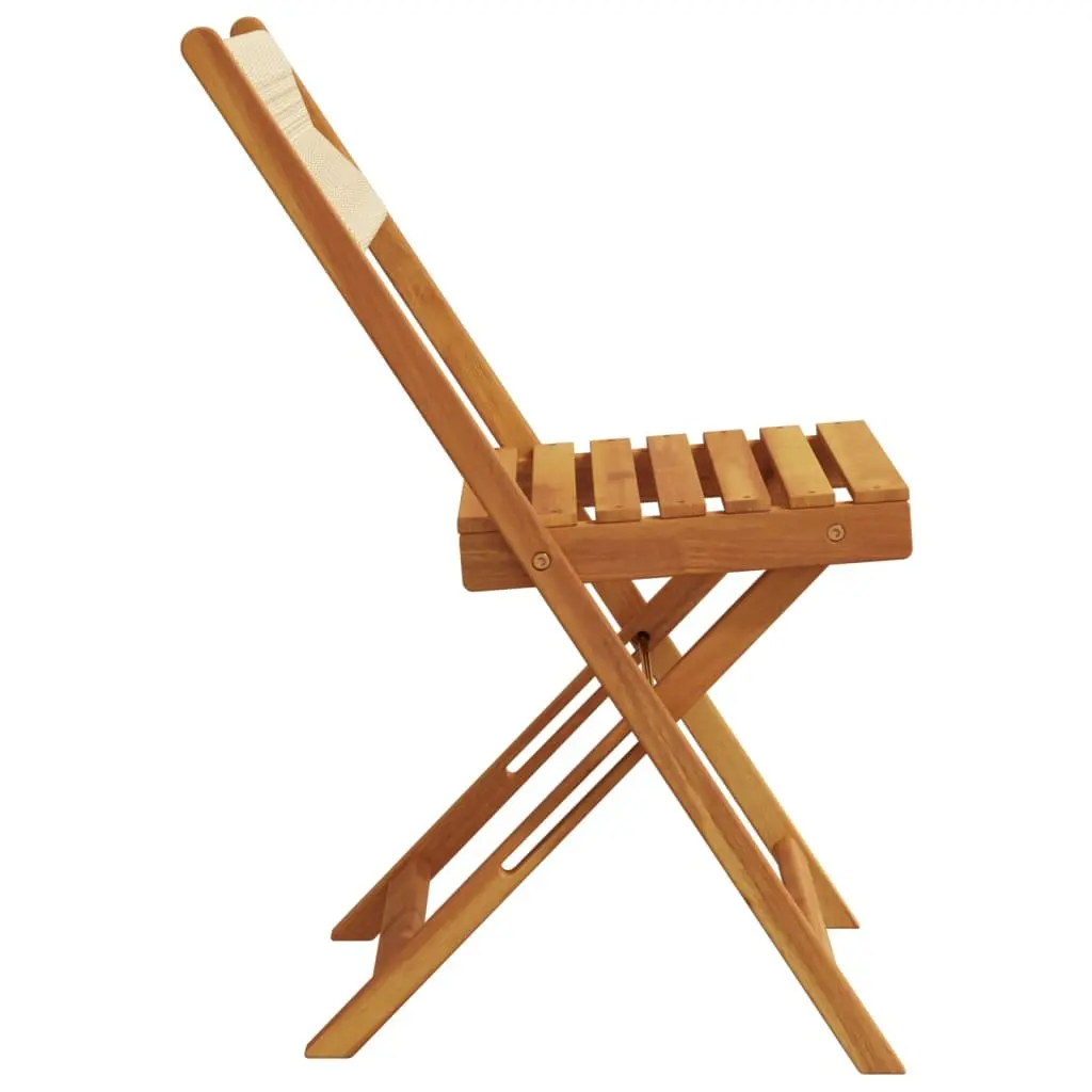 Folding Garden Chairs 4 pcs Beige Outdoor Seating Portable Patio Furniture Set
