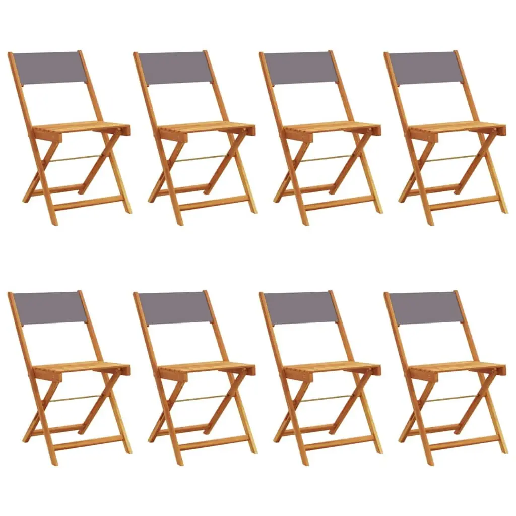 8 Folding Garden Chairs in Anthracite
