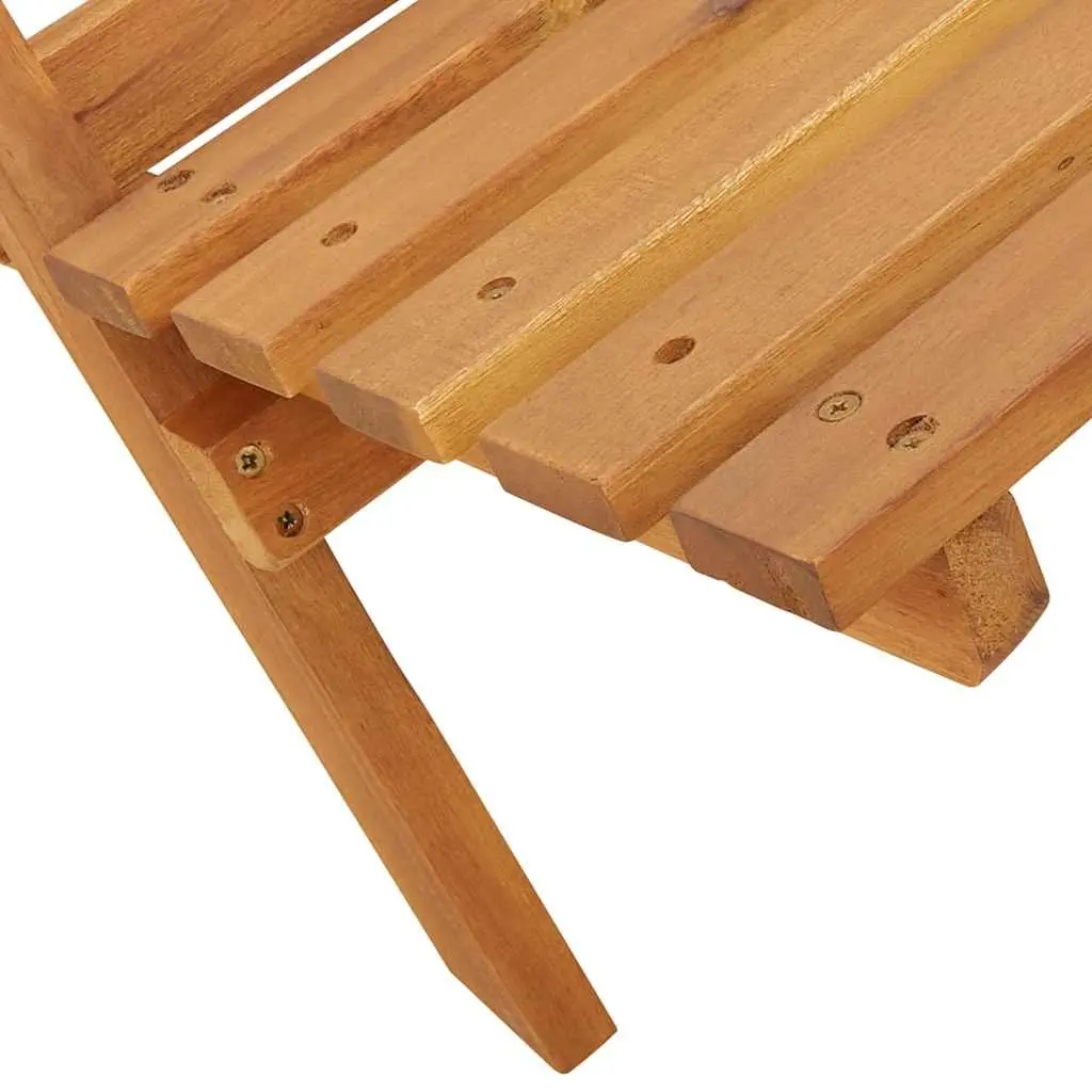 Folding Garden Chairs Outdoor Seating 6 Piece Set White Fabric Wood