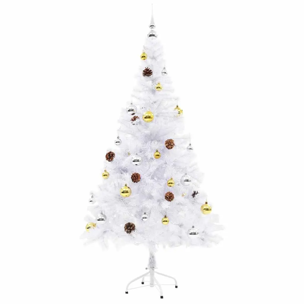 150cm White Pre-lit Christmas Tree