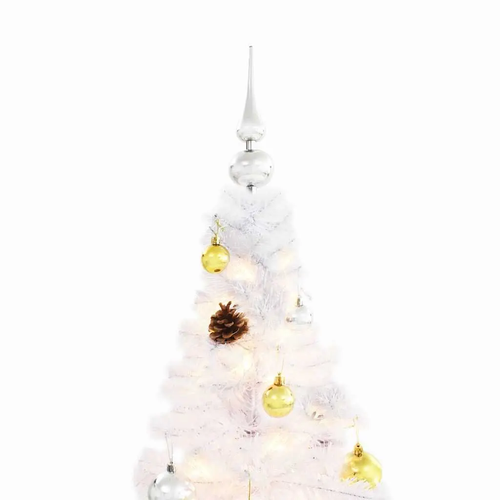 150cm White Pre-lit Christmas Tree
