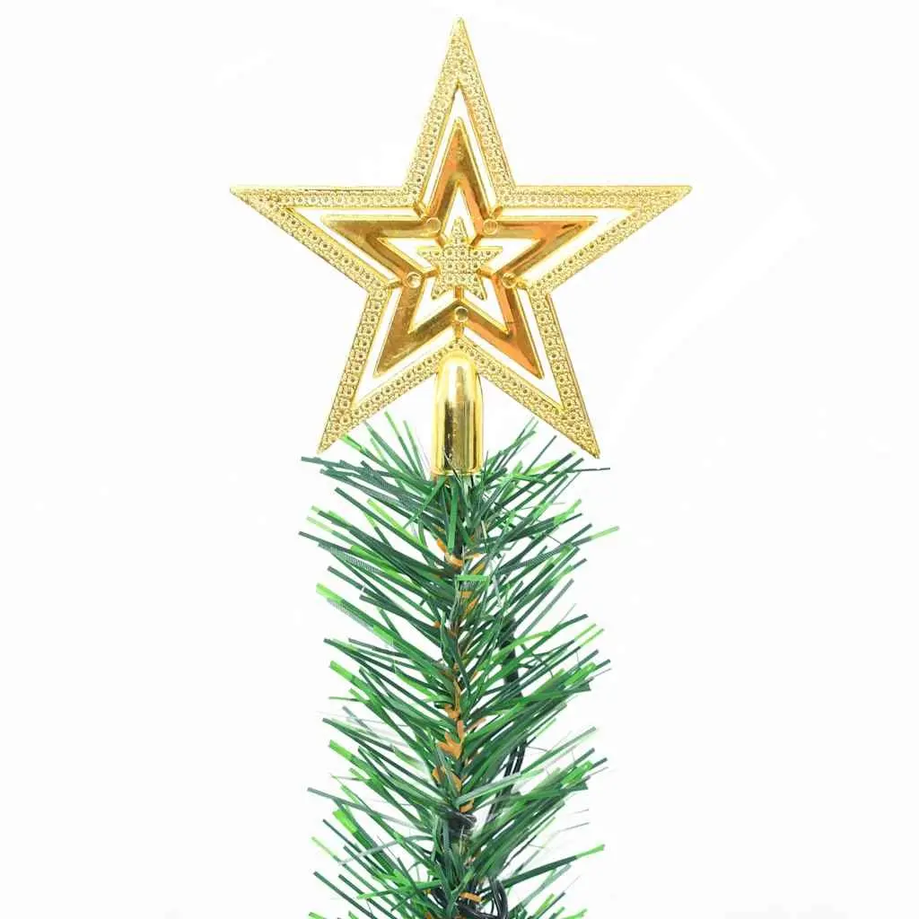 Artificial Pre-lit Christmas Tree Green 64cm LED Baubles Ornaments Indoor