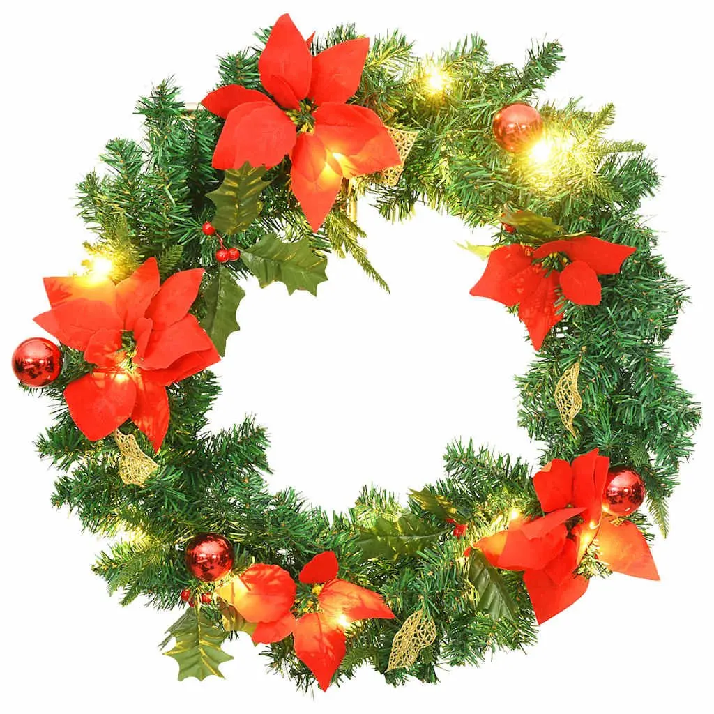 Christmas Wreath LED Lights Decoration 60cm Indoor Outdoor Holiday Seasonal