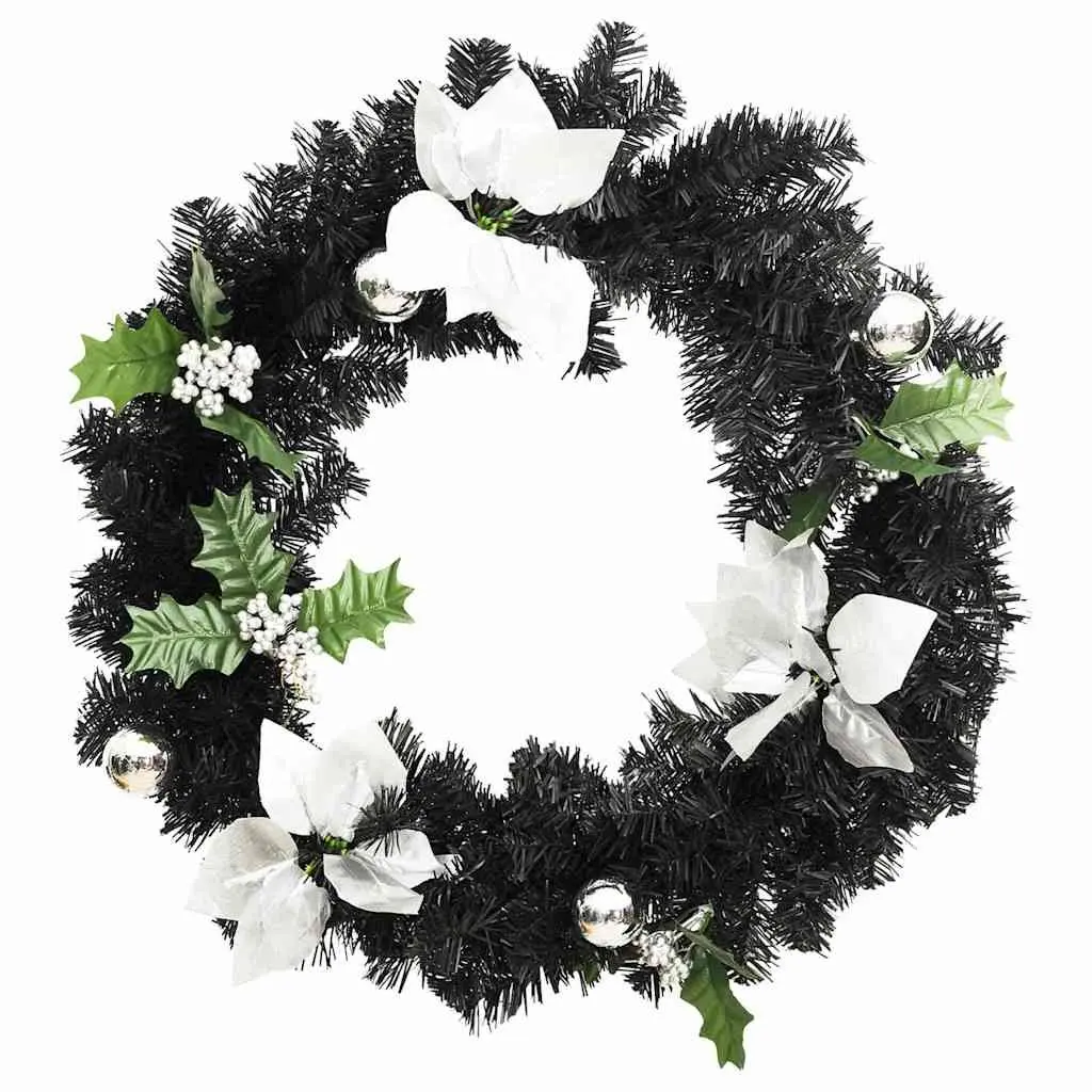 60cm LED Lights Christmas Wreath with Baubles