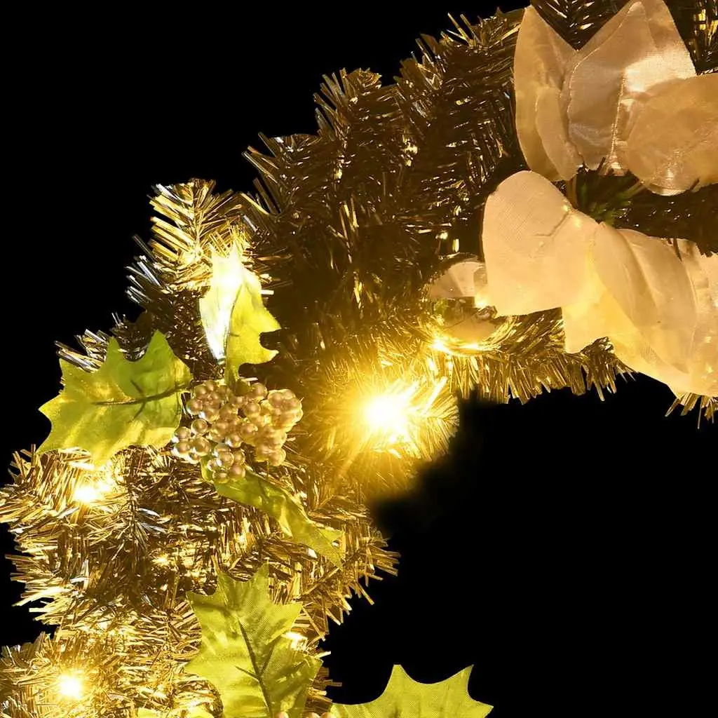60cm LED Lights Christmas Wreath with Baubles