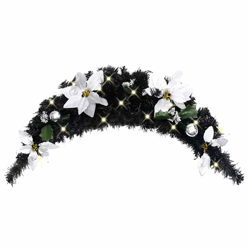 Christmas Arch Decoration Indoor Outdoor 90cm Black LED Lights