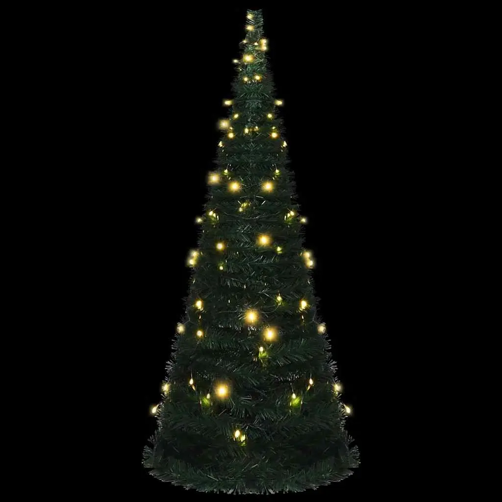 210cm Green PVC Christmas Tree with 200 LED Lights