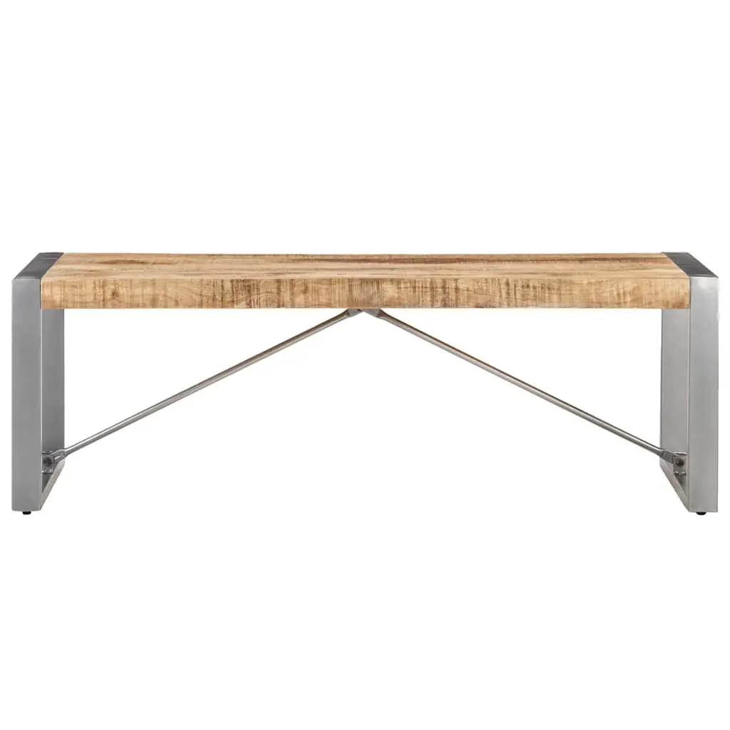 Coffee Table Living Room 120x60x40 cm Rough Mango Wood Brown Industrial Accent