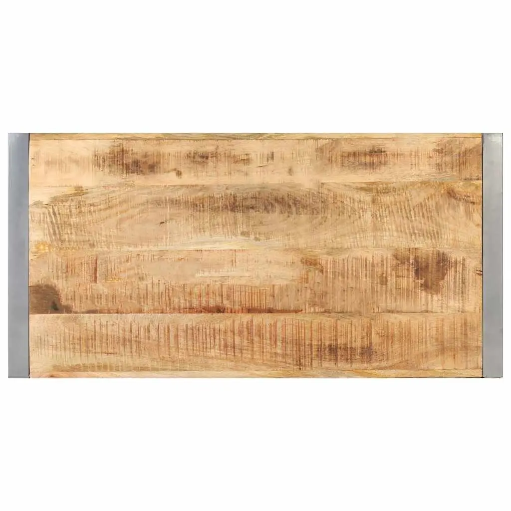 Coffee Table Living Room 120x60x40 cm Rough Mango Wood Brown Industrial Accent