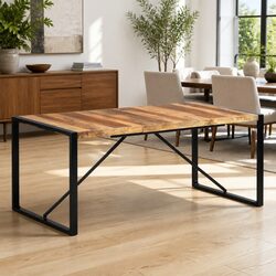 Dining Table Dimensions 180x90x75 cm in Brown