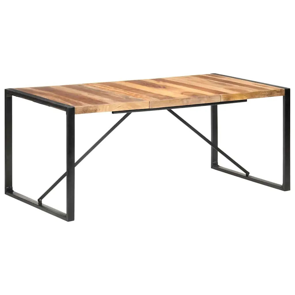 Dining Table 180x90x75 cm Brown Solid Wood Acacia Rubberwood Industrial Kitchen