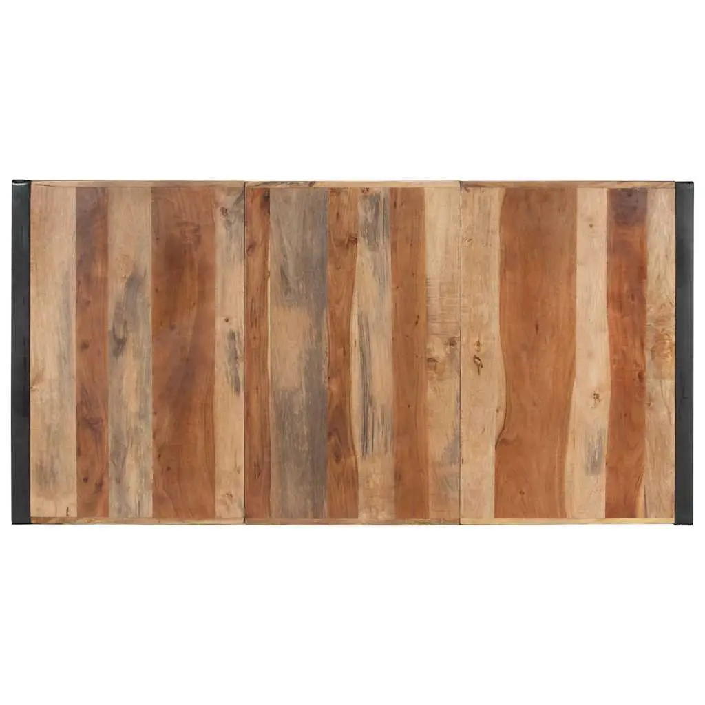 Dining Table 180x90x75 cm Brown Solid Wood Acacia Rubberwood Industrial Kitchen