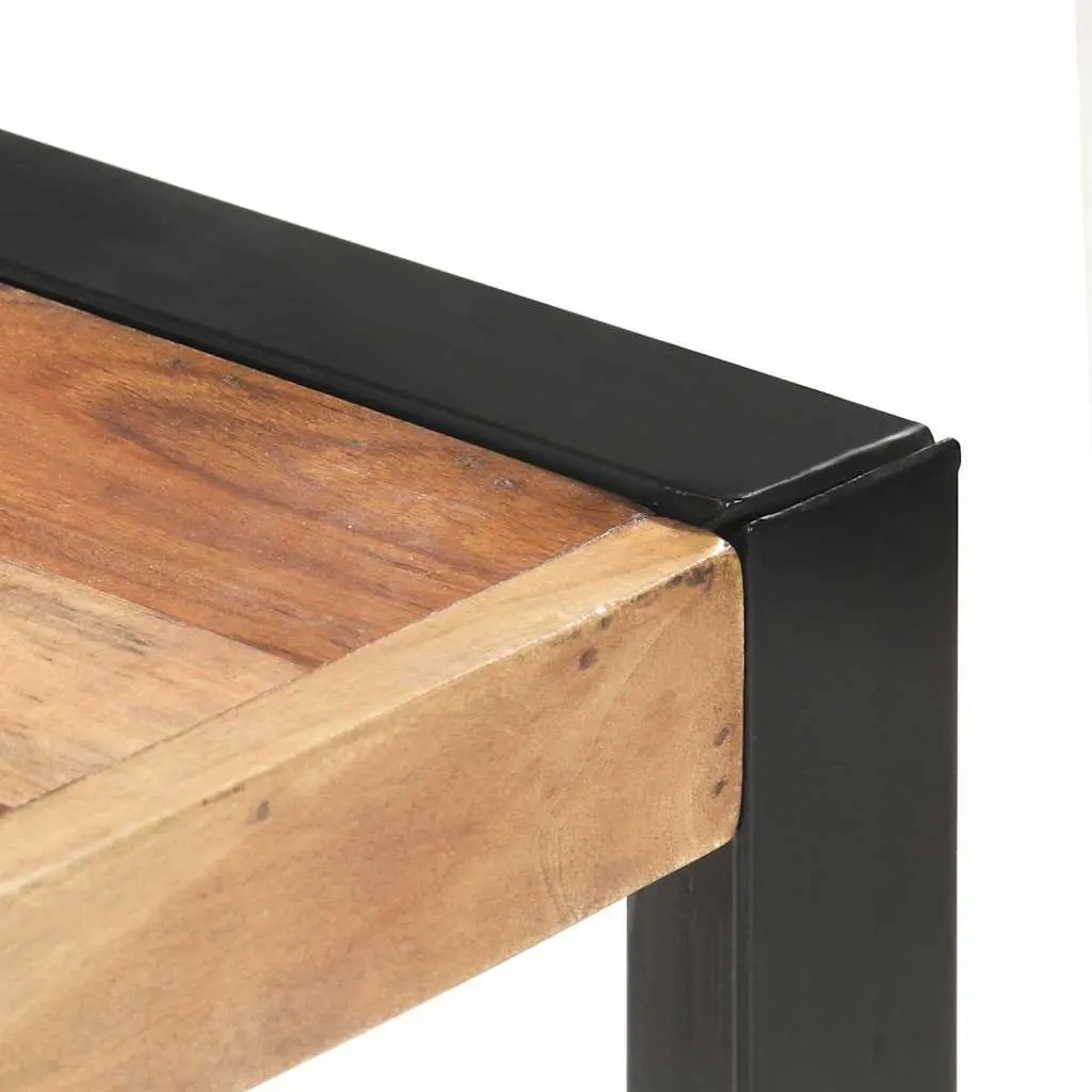 Dining Table 180x90x75 cm Brown Solid Wood Acacia Rubberwood Industrial Kitchen