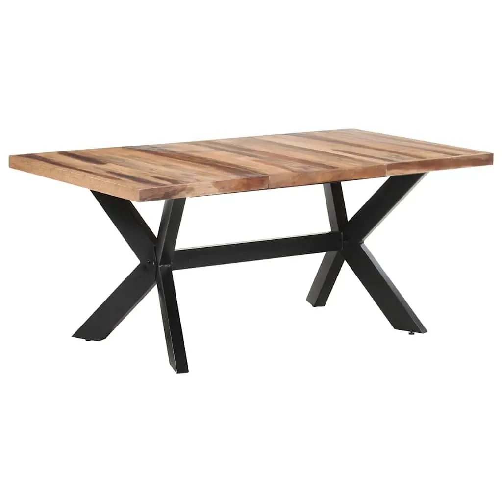 Dining Table 180x90x75 cm Solid Wood Industrial Style Kitchen Furniture Brown