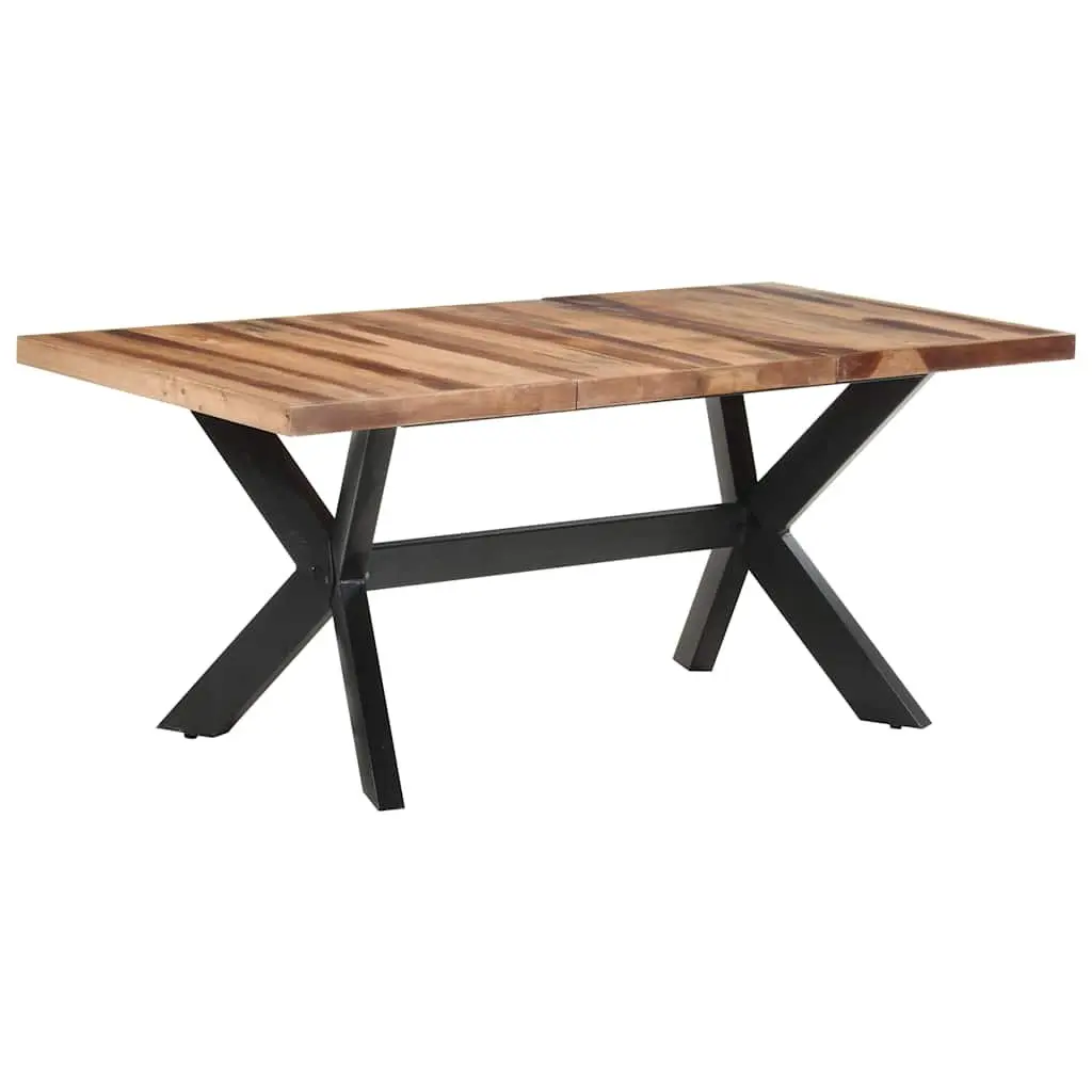 Dining Table 180x90x75 cm Solid Wood Industrial Style Kitchen Furniture Brown