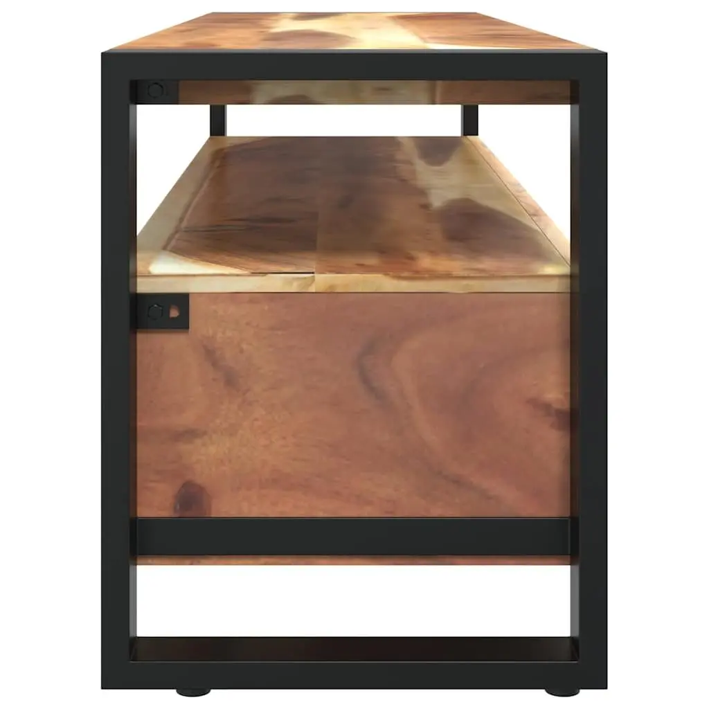 Solid Wood TV Cabinet 120x35x45cm Brown Honey Drawers Shelf Storage