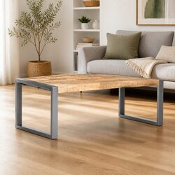Coffee Table 110L x 60W x 40H cm in Grey Mango Wood